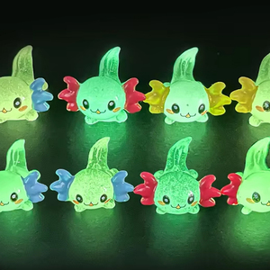 Adornos Luminosos de Axolotl de Resina para Peceras, Jardines, Patios y Céspedes, Decoraciones de Animales Brillantes, Figuras en Miniatura - Product Image 1