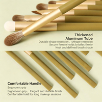 Ensemble de 7 pinceaux de maquillage pour les yeux, pinceaux synthétiques professionnels pour estomper les fards à paupières, les sourcils, le liner et le maquillage des lèvres