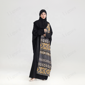 Venta al por mayor <span class=keywords><strong>de</strong></span> vestidos largos lisos <span class=keywords><strong>de</strong></span> alta gama para mujeres musulmanas. Elegantes vestidos largos <span class=keywords><strong>de</strong></span> Abbas multicolores impresos digitalmente. - Product Image 4