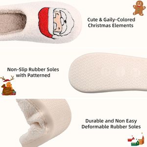Alfombra de Felpa Cálida para Otoño e Invierno, para Hombre y Mujer, con Diseño de Hombre de Jengibre, Árbol de Navidad, Papá Noel, Alce y Reno, de Tela de Algodón y Forro Polar - Product Image 3