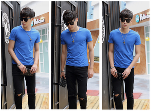 성인 아동용 피트니스 티셔츠 면 92.2% 스판덱스 7.8% 스포츠웨어 헬스장 오버사이즈 반팔 남성 트레이닝복 스포츠 티셔츠 - Product Image 5