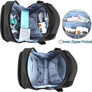 Étui de rangement isotherme personnalisé en polyester pour fournitures diabétiques avec fermeture éclair, 15 compartiments pour sac médical de voyage - Product Image 4