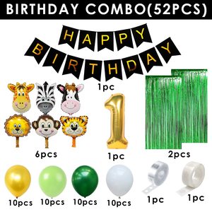 Kit d'arche de guirlande de ballons sur le thème de la <span class=keywords><strong>jungle</strong></span>, animaux, fête d'<span class=keywords><strong>anniversaire</strong></span>, décorations pour garçons, Wild One - Product Image 4