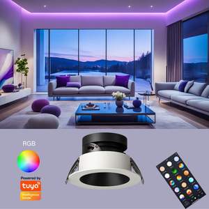 Foco Empotrable Inteligente LED Regulable Zigbee Tuya Matter, Plafón de Techo, Control Dali Wifi, Foco Empotrable LED Inteligente RGBW - Product Image 1