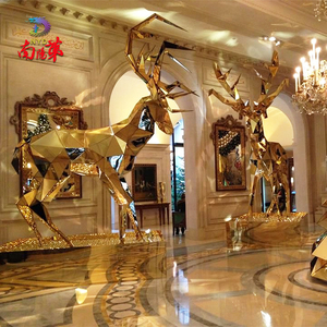 Sculpture de cerf de Noël 3D, décorations de Noël imperméables pour l'intérieur ou l'extérieur, matériau acrylique, renne, affichage en <span class=keywords><strong>centre</strong></span> commercial - Product Image 2