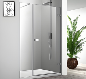 EVERBRIGHT Porte de douche moderne sans cadre de 6mm 8mm 10mm en verre trempé avec ouverture coulissante Style à <span class=keywords><strong>angle</strong></span> droit Design simple - Product Image 1