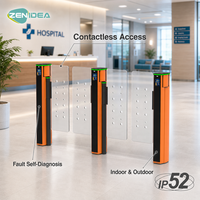 Tourniquet rapide ZENIDEA SG91, contrôle d'accès sans contact, anti-collision, IP52, intérieur/extérieur, entrée d'hôpital, acier inoxydable 304