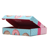 Boîte d'Emballage Personnalisée Rose pour Biscuits Ondulés, Vente en Gros, Boîte à Gâteaux, Biscuits, et Donuts avec Logo