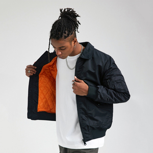 Áo khoác bomber nam chống gió nhiều túi, khóa kéo toàn thân, kiểu dáng retro hip-hop, thiết kế mới, màu sắc và kích thước logo tùy chỉnh của SlowGang <span class=keywords><strong>Factory</strong></span> - Product Image 3