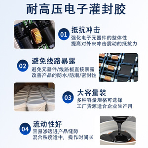 Temedi 1:1 Silicone Ab Potting Compound Tmd-009 Insulating <b>High</b> <b>Temperature</b> Resistant Electronic Sealing <b>Adhesive</b> - Product Image 3