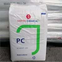 Resin Polikarbonat PC Transparan Virgin LOTTE PC-1220 Resin PC Bening Viskositas Tinggi untuk Difusi Cahaya MFR 22