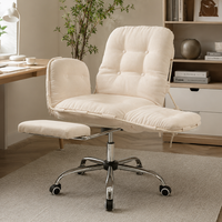 Chaise de bureau ergonomique pivotante à jambes croisées, réglable en hauteur, pour ordinateur, vente en gros