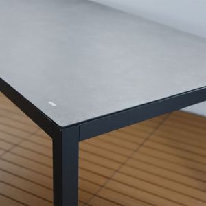 Tables à manger rectangulaires extensibles <span class=keywords><strong>de</strong></span> luxe modernes <span class=keywords><strong>de</strong></span> haute qualité pour l'extérieur avec pieds noirs et effet verre céramique - Product Image 3