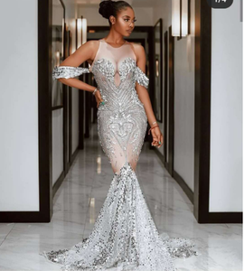 <span class=keywords><strong>2023</strong></span> elegante cristal lentejuelas largo vestido de fiesta señora celebración cumpleaños boda invitado vestido mujeres sirena fiesta <span class=keywords><strong>vestidos</strong></span> de noche - Product Image 2