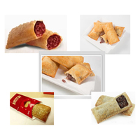 Ligne de production industrielle automatique de pâtés de haricots rouges en longues bandes, machine d'enrobage et de formage, équipement alimentaire, produit chinois