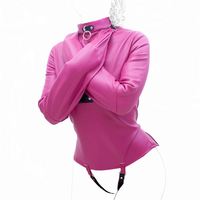 Top Body Veste À Manches Longues En Cuir Camisole Bondage Retenue Ouvert Entrejambe Veste Droite Fétiche Gimp Cosplay Adulte Sex Toy