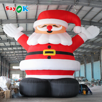 Décoration de Noël personnalisée géante gonflable de 8 m pour l'extérieur, Père Noël