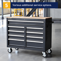 Armoire Roulante Professionnelle en Acier Inoxydable pour Outils de Rangement avec Établi, Idéale pour Atelier Automobile
