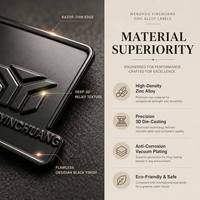 Colliers pour animaux de compagnie en métal robuste avec logo personnalisé imprimé en sérigraphie 3D en alliage de zinc, uniques et revêtus