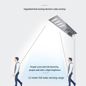 Năng lượng mặt trời ánh sáng LED Tích hợp ánh sáng đường phố nhôm hồ sơ bài Top cho biệt thự vuông VƯỜN 3M/3.5m ngoài trời cực ánh sáng - Product Image 5