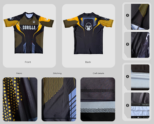 Wholesale Bjj Rash Guard Bjj Gym Training Grappling Boxing Jiu Jitsu <strong>RashGuards</strong> Mma Short And Shirt For <strong>Men</strong> - Product Image 3