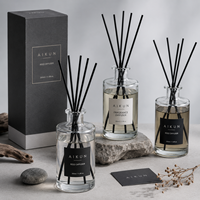 Diffuseur de parfum en verre cylindrique de luxe personnalisé AIKUN, marque privée, pour la maison, l'hôtel, le spa, le bureau, la vente au détail, cadeau