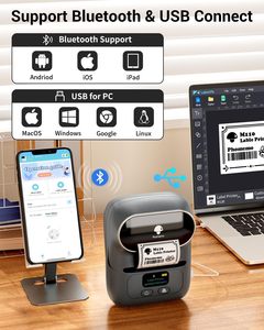 Phomemo mã vạch Nhãn dán nhãn M110 nhiệt nhãn máy in giá <span class=keywords><strong>tag</strong></span> sản phẩm Máy in nhãn cho Nhà Kinh Doanh - Product Image 2