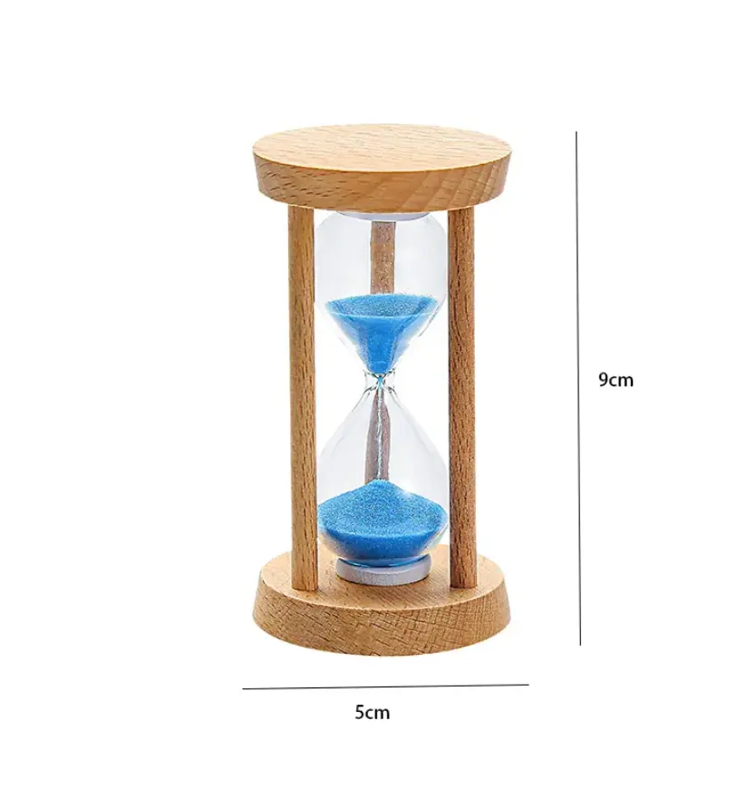 1/3/5 Minutes Three-column Wooden Hourglass Simple Modern Creative Sand Clock Living Room Desktop Ornaments Timer Practical Gift