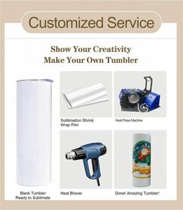 Hot Selling US Free Shipping Custom 20oz Stainless Steel Insulated <b>Water</b> <b>Bottles</b> Sublimation <b>Blanks</b> Tumblers Straight - Product Image 4