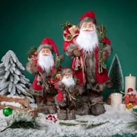 Poupées de Noël debout rouge-brun de 30/45/60 cm, très vendues, pour la décoration de Noël