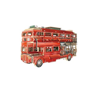 Bus à deux étages en bois 3D fait main, puzzle éducatif à assembler soi-même, jeu pour les 14 ans et plus - Product Image 5