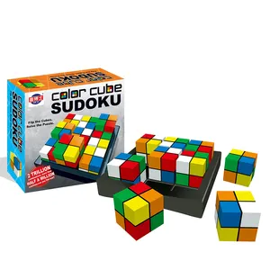 Eğitim Sudoku çocuklar için küp bulmaca renkli Sudoku küpü 2 trilyon