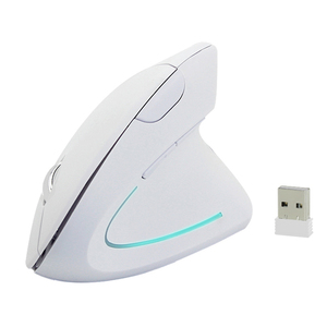 Màu led light có thể điều chỉnh dpi màu trắng tinh khiết 6d máy tính không dây quang ergonomic vertical chuột chơi game - Product Image 1