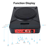 Subwoofer Activo Podofo 12V Tipo Slim para Coche, Cajón de Subwoofer de 1000W, Audio para Coche, Woofer para Debajo del Asiento, Subwoofer para Automóvil
