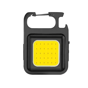 Kostenloser Versand COB Wiederauf ladbare Schlüssel anhänger leuchte COB Super helle LED-Taschenlampe mit Flaschen öffner Kleine Taschenlampe