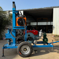Machine de forage hydraulique portable à moteur diesel très vendue pour le forage de puits d'eau