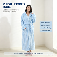 Peignoir en tissu épais unisexe pour l'automne et l'hiver, absorbant, à séchage rapide, pour la maison et comme vêtement de nuit
