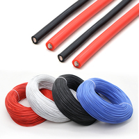 Cable de Cobre Flexible de Silicona Suave 32 30 28 26 24 22 20 18 16 14 12 10 8 AWG 3239 Aislado 3KV para Bricolaje LED Electrónico
