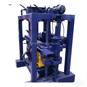 Machine à fabriquer des briques creuses en <span class=keywords><strong>béton</strong></span> QT4-35 à prix d'usine, machine manuelle à blocs de pavé avec moteur diesel, <span class=keywords><strong>moule</strong></span> de vibration 400*200*200mm - Product Image 2