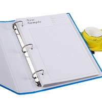 Carpeta de anillas personalizada de 3 o 4 orificios, carpetas de cartón coloridas, carpetas de muestras de tela para tarjetas de colores.