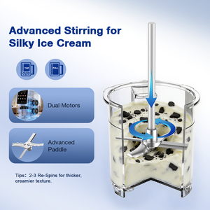 Máquina Automática para Hacer Helados y Postres Congelados Teendow, Capacidad de 650 Cuartos para Uso Doméstico, Máquina para Hacer Granizados - Product Image 4