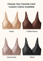 Soutien-gorge sans couture en gel invisible pour femmes, idéal sous les hauts blancs, bretelles réglables, coussinets amovibles, confortable et sans armatures, vente en gros