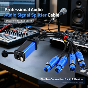 Câble multipaire blindé Ecodi 4 canaux RJ45 3 broches XLR en cuivre sans oxygène, modèle tressé en nylon, pour extension de signal audio DMX512 - Product Image 5