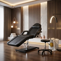 Table de massage professionnelle pour salon, hydraulique, électrique, pliable, avec cadre métallique, dossier et pieds réglables, pour salons de beauté, spas et extensions de cils