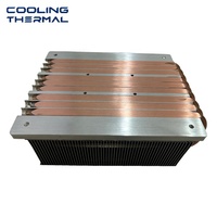 Tube thermique en cuivre pour refroidisseur LED, mèche sinterisée avec ailettes en aluminium pour éclairage de culture 100W 300W, éclairage de scène, refroidissement OEM