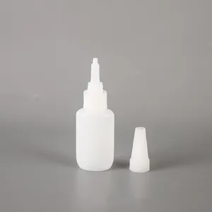 HDPE 502 Leim verpackungs flasche 20g 30g 100g schnell trocknende Kunststoff-Super kleber flasche Tropfer nagel öl Flüssigkeits flasche