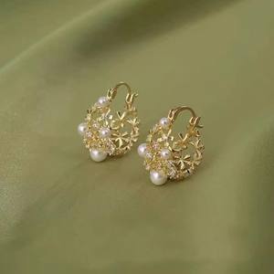 Boucles d'oreilles en argent S925 DIY 22622 avec perles creuses, support pour plusieurs perles, bijoux en argent avec perles de 3 à 6 mm, accessoire pour oreilles - Product Image 4