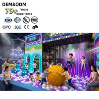 Équipement de terrain de jeux intérieur sur le thème de l'espace, toboggan multi-voies, piscine à balles, tube spiralé |   OEM&ODM FEC