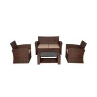 Fauteuils de balcon en osier Mobilier imperméable simple et moderne Siège d'amour de jardin Ensemble de conversation de patio Ensemble de bistro en rotin pour l'extérieur