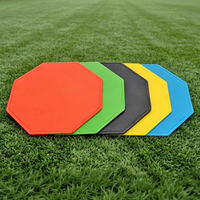 Tapis de repère octogonal plat pour l'entraînement au football et au tennis - Matériau en élastomère thermoplastique pour une utilisation multisports